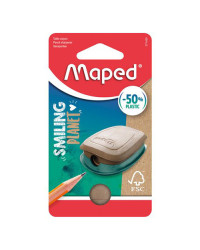 Taille-crayons PULSE SMILING PLANET en bois FSC - 1 trou Maped